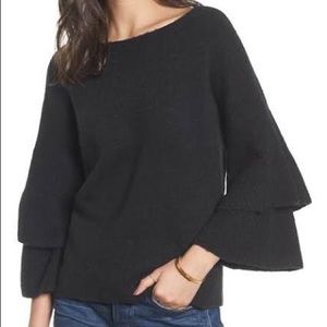 Made well Black Tier Sleeve Sweater M